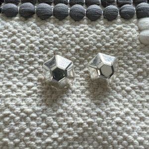 Tory Burch Hex Earrings in Silver
